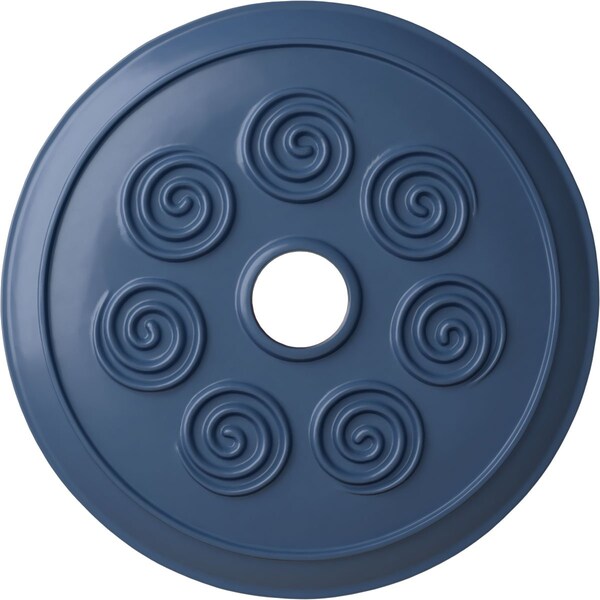 Ekena Millwork Spiral Ceiling Medallion (Fits Canopies up to 4"), Hand-Painted Americana, 25 1/4"OD x 4"ID x 2"P CM25SPAMF - main
